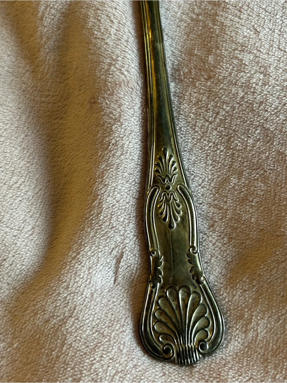 The Sheffield Silver Co. vintage silver plated pasta serving spoon kings/shell